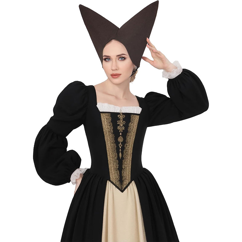 Women Medieval Escoffion Hat 15th Century Noblewoman Headdress Renaissance Hat Cosplay Costume Accessories