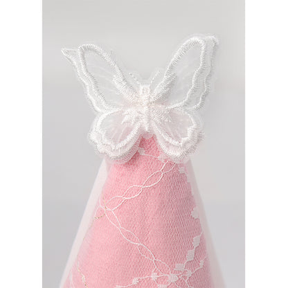 Women Medieval Lace Hennin Hat With Veil Renaissance Princess Hat Cone-Shaped Headdress Cosplay Costume Accessories