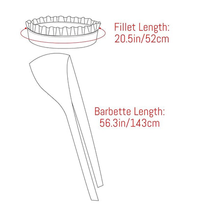 Women Medieval Linen Headband 14th Century Ruffled Fillet Barbette Hair Bandanas Wrap Costume Accessories For Party Halloween