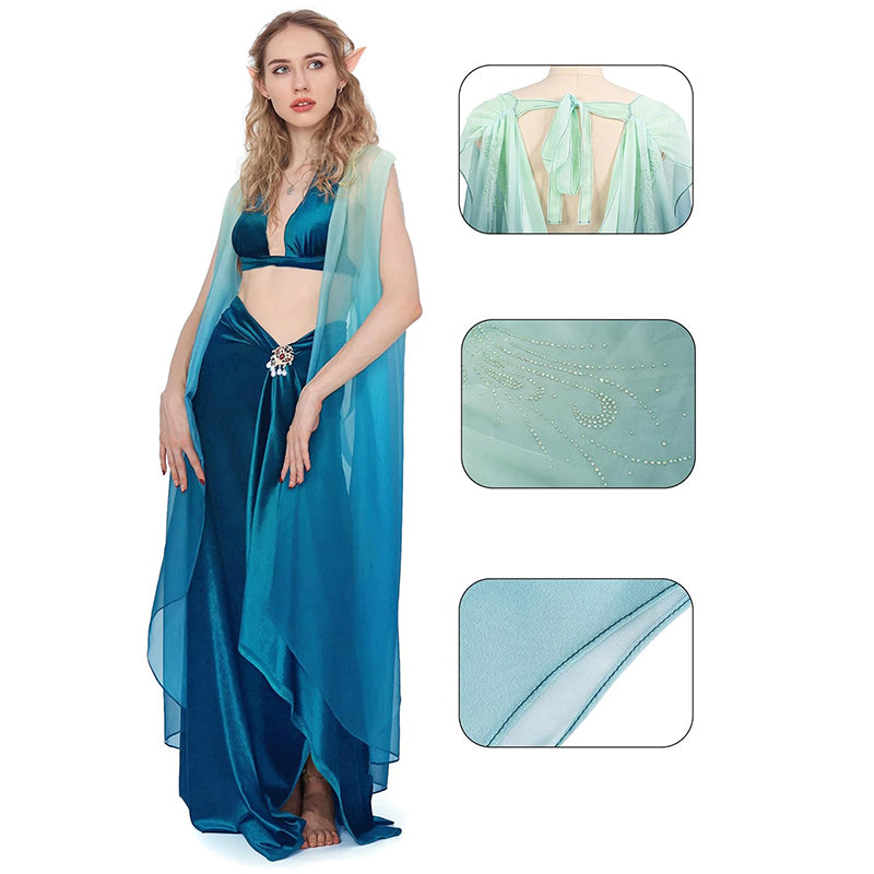 Women Medieval Renaissance Fairy Cape Elf Cloak Off Shoulder Tulle Shawl Wedding Cape For Party Festival