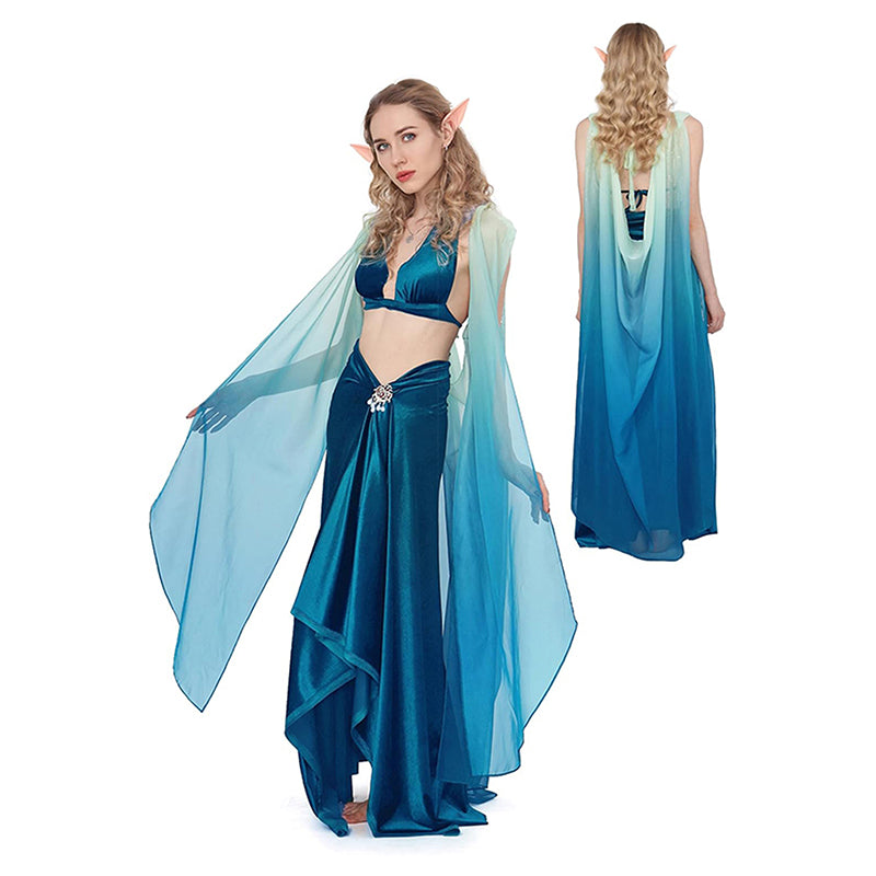 Women Medieval Renaissance Fairy Cape Elf Cloak Off Shoulder Tulle Shawl Wedding Cape For Party Festival