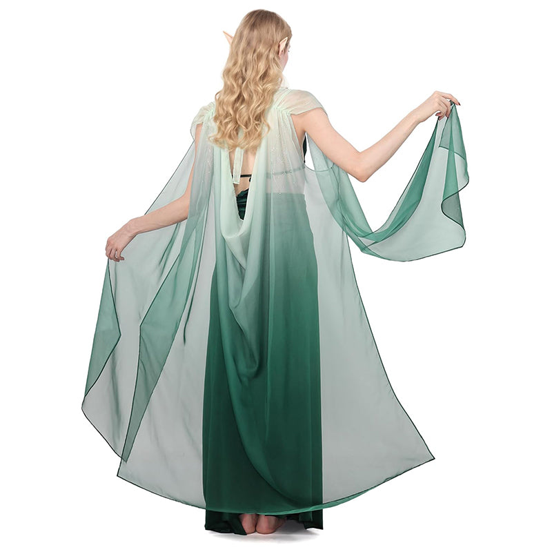 Women Medieval Renaissance Fairy Cape Elf Cloak Off Shoulder Tulle Shawl Wedding Cape For Party Festival