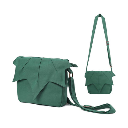 Women Men Medieval Renaissance Leaf Bag Ren Faire Purse Elf Pouch Bag Canvas Adjustable Zipper Fairy Purse Cosplay Costume Accessories