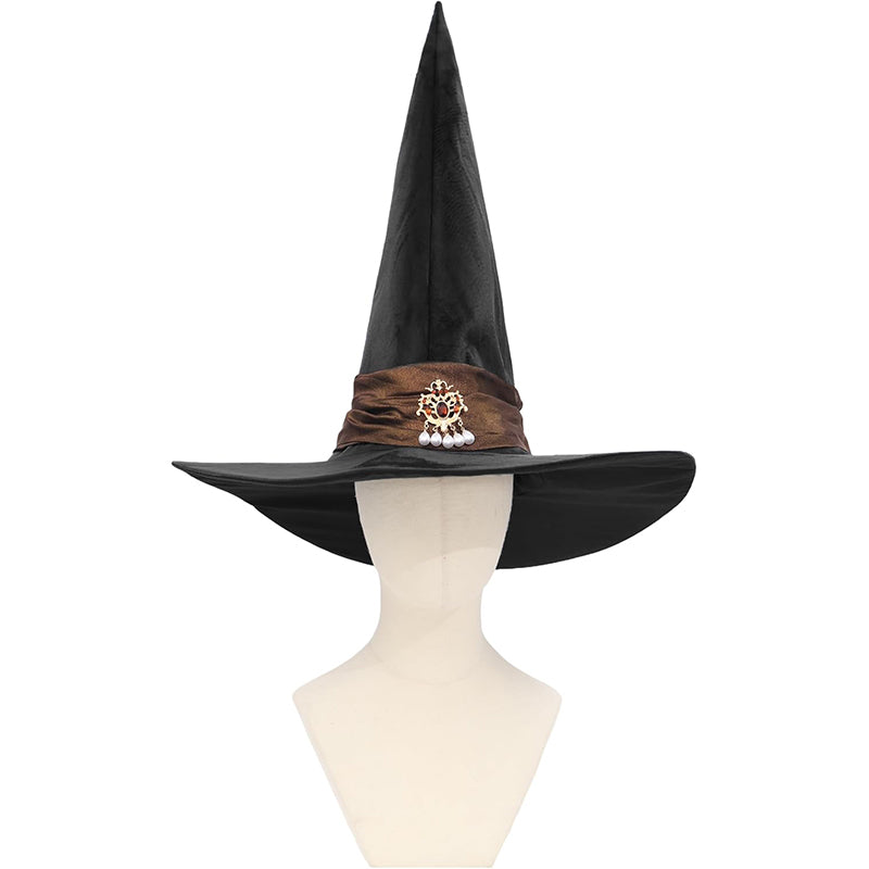 Women Men Witch Hat Wizard Hat Witches Pointed Hat With Wide Brim Cosplay Costume Accessories For LARP Halloween Party Festival