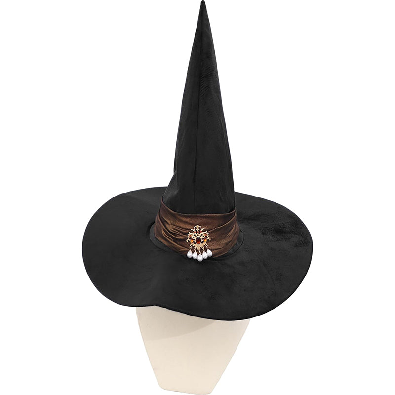 Women Men Witch Hat Wizard Hat Witches Pointed Hat With Wide Brim Cosplay Costume Accessories For LARP Halloween Party Festival