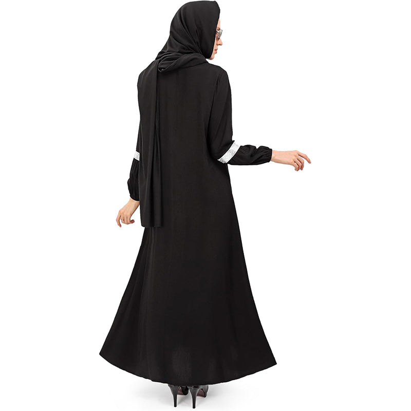 Women Muslim Abayas Dress with Hijabs Long Sleeve Modest Dubai Outfits Arabian Robe Prayer Clothes
