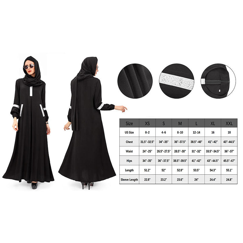 Women Muslim Abayas Dress with Hijabs Long Sleeve Modest Dubai Outfits Arabian Robe Prayer Clothes