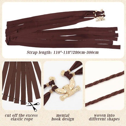 Women Renaissance Dress Cross Belt Medieval Witch Pagan Rope Waist Chain Dress Belt Costume Accessories