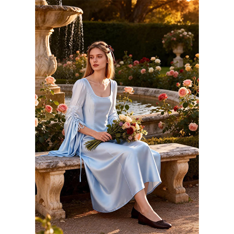 Women Renaissance Dress Fairy Costume Long Dress Victorian Medieval Underdress Ren Faire Skirt Long Dress For Party Festival Daily Wear