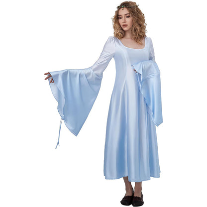 Women Renaissance Dress Fairy Costume Long Dress Victorian Medieval Underdress Ren Faire Skirt Long Dress For Party Festival Daily Wear