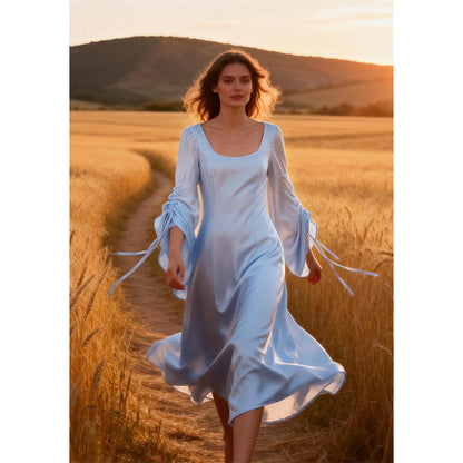 Women Renaissance Dress Fairy Costume Long Dress Victorian Medieval Underdress Ren Faire Skirt Long Dress For Party Festival Daily Wear