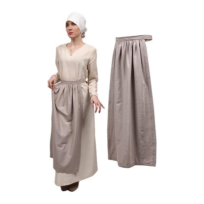 Women Renaissance Half Apron Medieval Vintage Linen Waist Apron Cosplay Costume Accessories