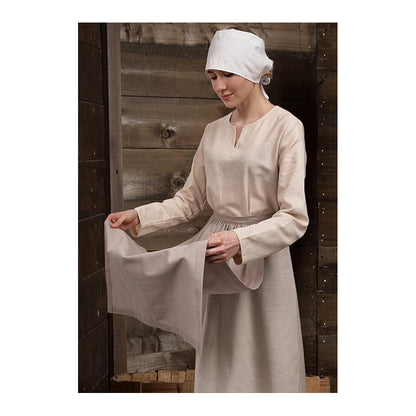 Women Renaissance Half Apron Medieval Vintage Linen Waist Apron Cosplay Costume Accessories