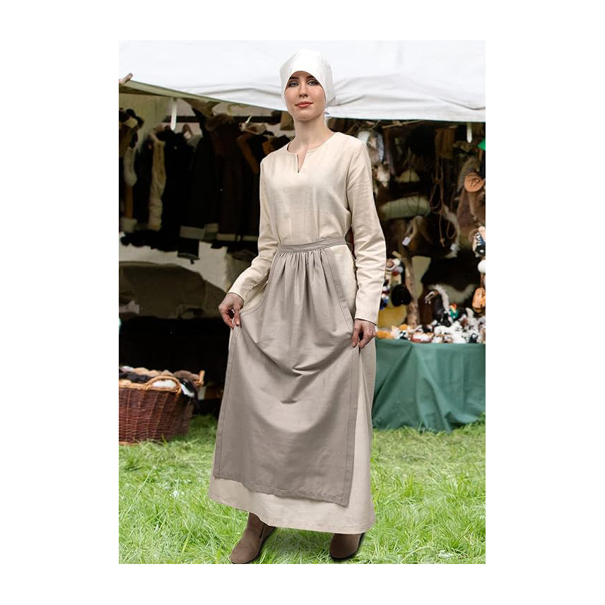 Women Renaissance Half Apron Medieval Vintage Linen Waist Apron Cosplay Costume Accessories