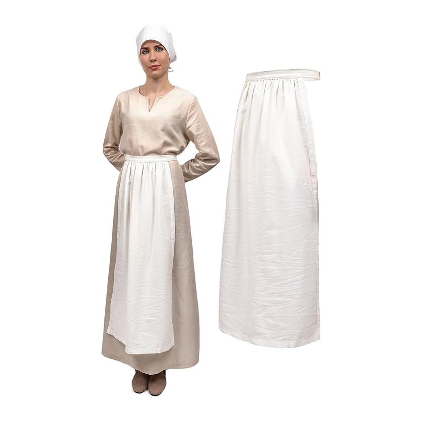 Women Renaissance Half Apron Medieval Vintage Linen Waist Apron Cosplay Costume Accessories