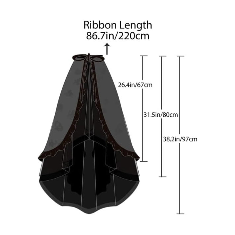 Women Steampunk Tulle Bustle Skirt Gothic Black Tutu Dress With Drawstring Costume Accessories For Halloween Party