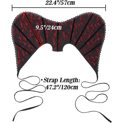 Women Vampire Stand Up Collar Victorian Gothic Queen Neck Collar Cosplay Costume Accessories For Party Halloween