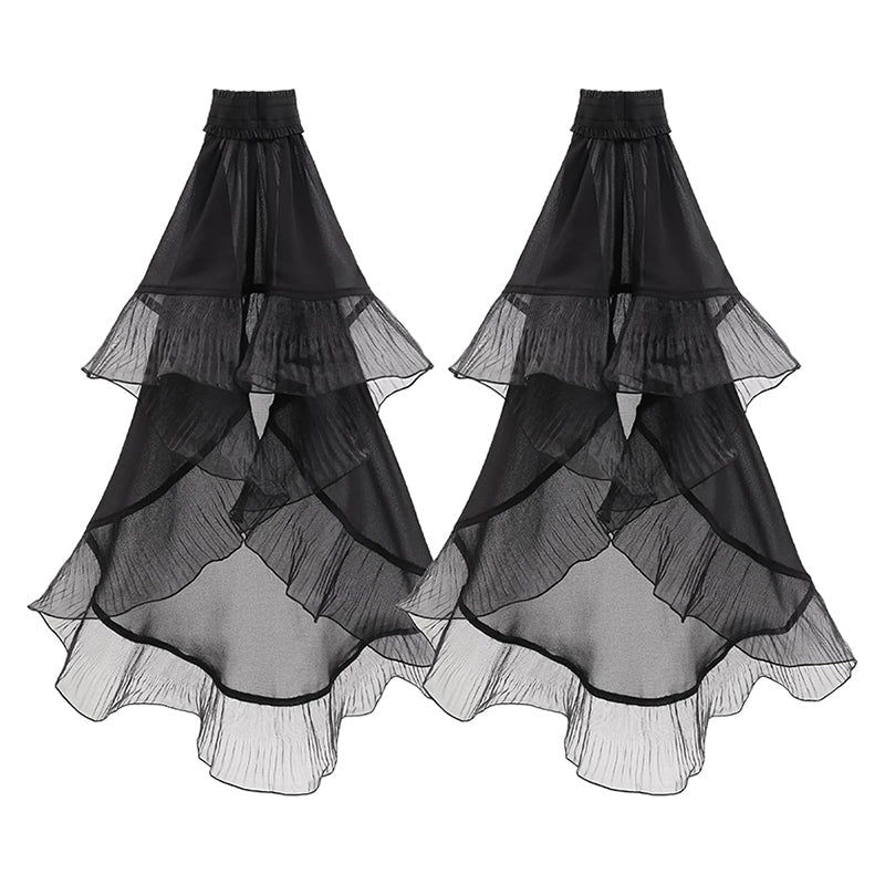 Women Victorian Detachable Sleeve Gothic Tulle Sleeves Mesh Cuffs Chiffon Lace Arm Sleeves