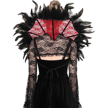 Women Vampire Stand Up Collar Victorian Gothic Queen Neck Collar Cosplay Costume Accessories For Party Halloween