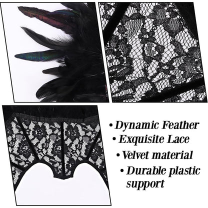 Women Vampire Stand Up Collar Victorian Gothic Queen Neck Collar Cosplay Costume Accessories For Party Halloween