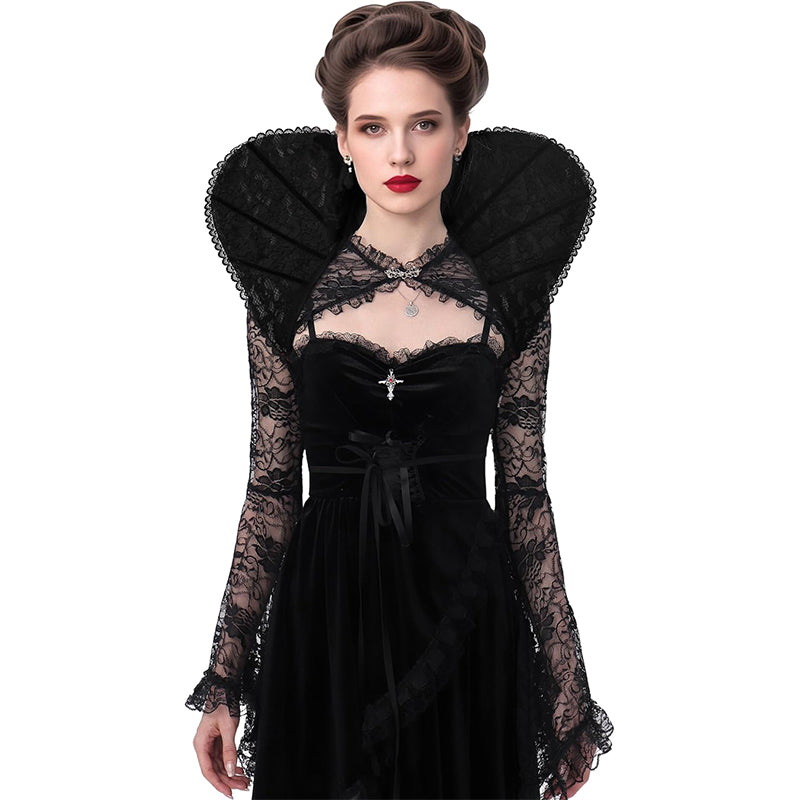 Women Vampire Stand Up Collar Victorian Gothic Queen Neck Collar Cosplay Costume Accessories For Party Halloween