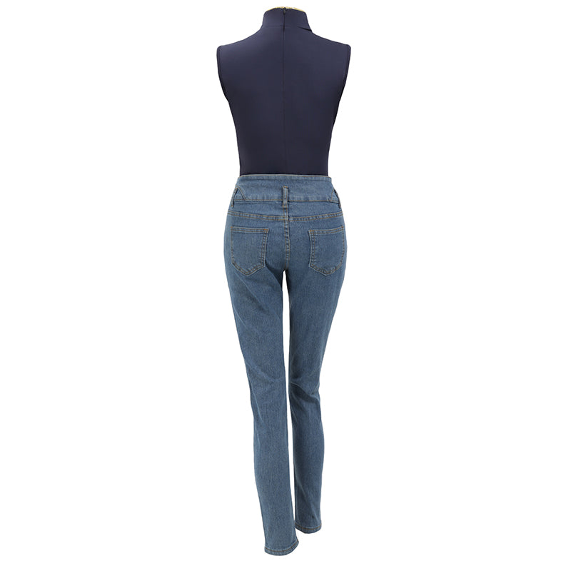 Yuki Tsukumo Women Cosplay Costumes Anime JJK Classical Knot Button Tops Jeans US Size