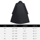 luffy black coat cosplay outfit size chart 