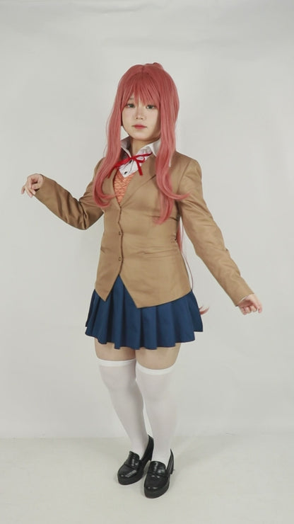 Doki Doki Monika Cosplay Costume Full Set