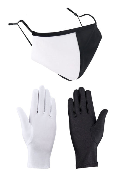 MCYT Ranboo Cosplay Black and White Mask Face Cover Washable Dust Filter Black and White