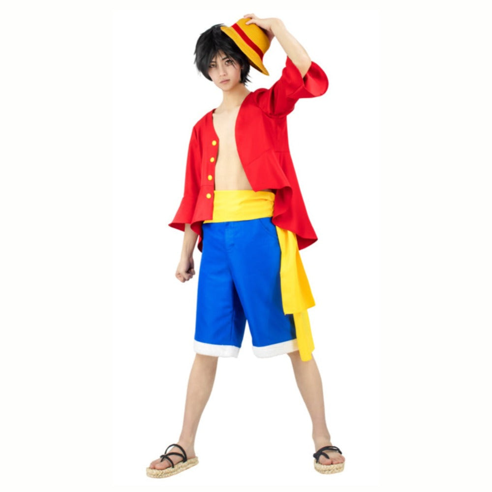 Monkey D Luffy Red Outfit Halloween Cosplay Costume