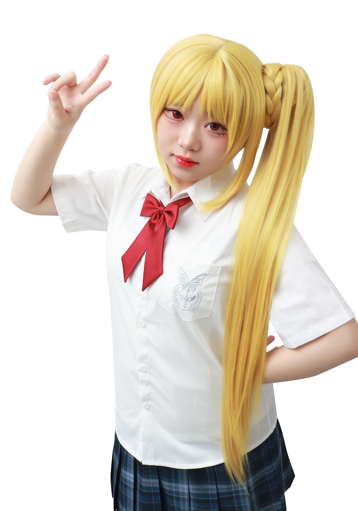DAZCOS INijika Ijichi Golden Ponytail Cosplay Wig Blond