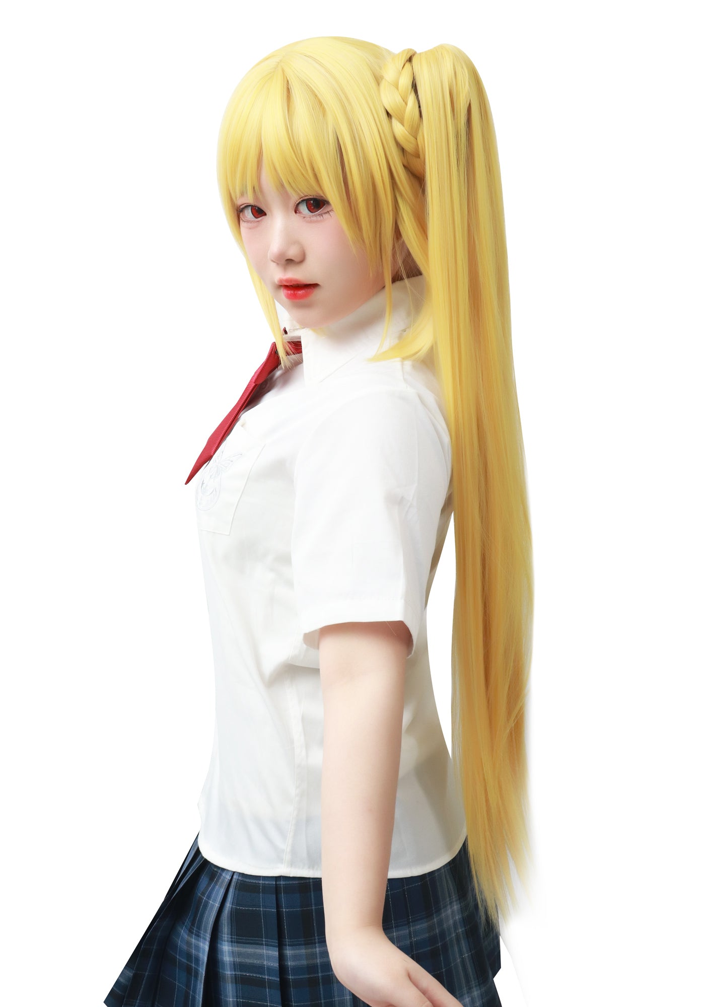 DAZCOS INijika Ijichi Golden Ponytail Cosplay Wig Blond