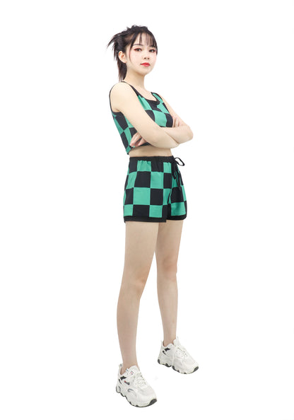 DAZCOS Pyjama de sport pour femme Anime Cosplay pour Tanjirou Zenitsu Shinobu Mitsuri