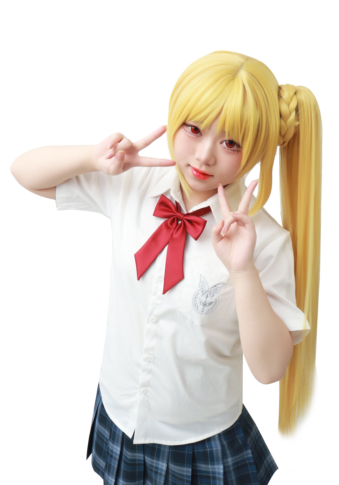 DAZCOS INijika Ijichi Golden Ponytail Cosplay Wig Blond