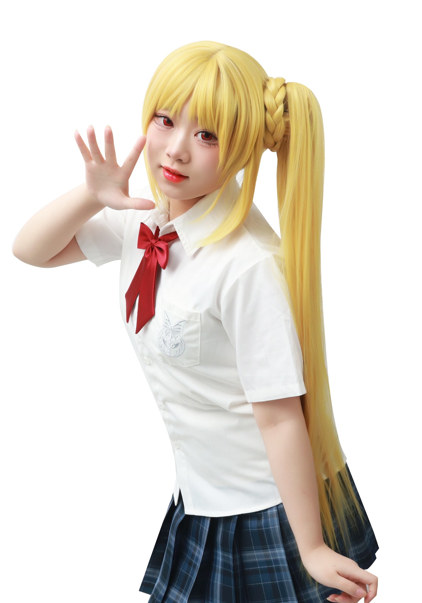 DAZCOS INijika Ijichi Golden Ponytail Cosplay Wig Blond