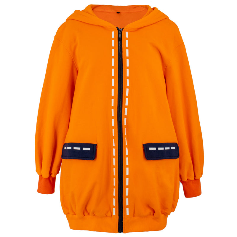 Orange Long Thigh Hoodie