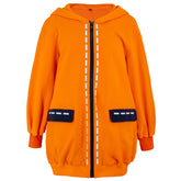 Orange Long Thigh Hoodie