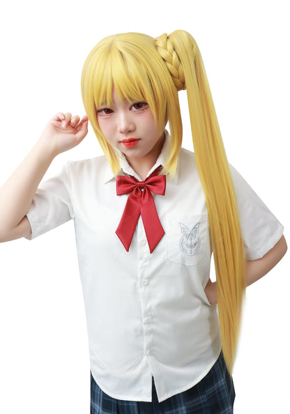 INijika Ijichi Golden Ponytail Cosplay Wig