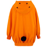 Orange Long Thigh Hoodie back