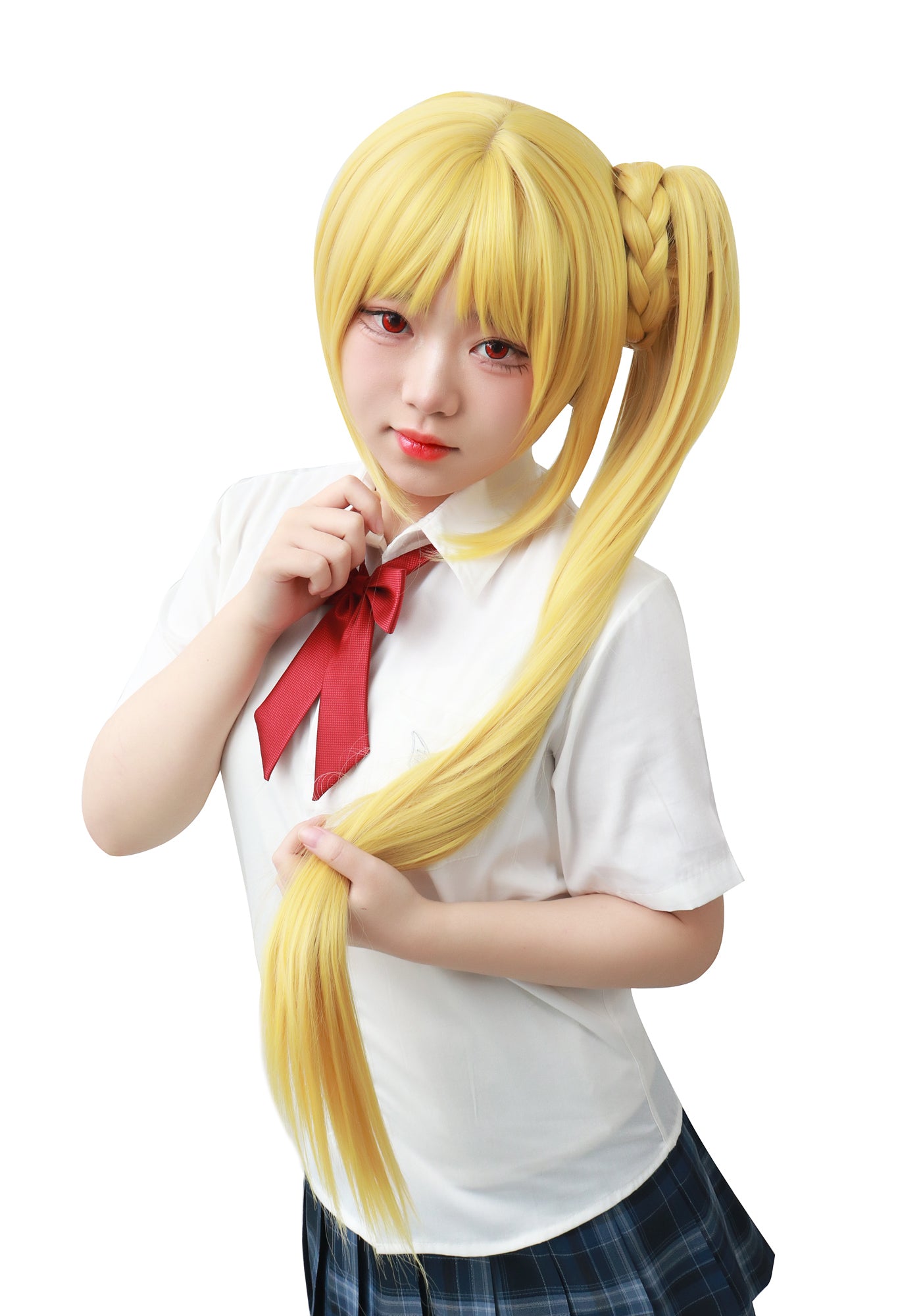 DAZCOS INijika Ijichi Golden Ponytail Cosplay Wig Blond