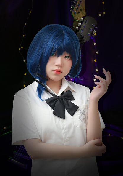 DAZCOS Yamada Ryou Short Blue Cosplay Wig Blue