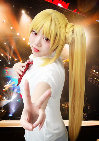 DAZCOS INijika Ijichi Golden Ponytail Cosplay Wig Blond