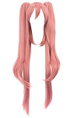 Perruque Cosplay Krul Tepes avec Deux Tresses (Rose)