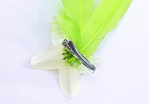 Green Flower Hair Pin