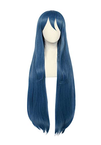 DAZCOS Femme Maizono Sayaka Cosplay Perruque Cheveux Longs Bleus pour Costume d&