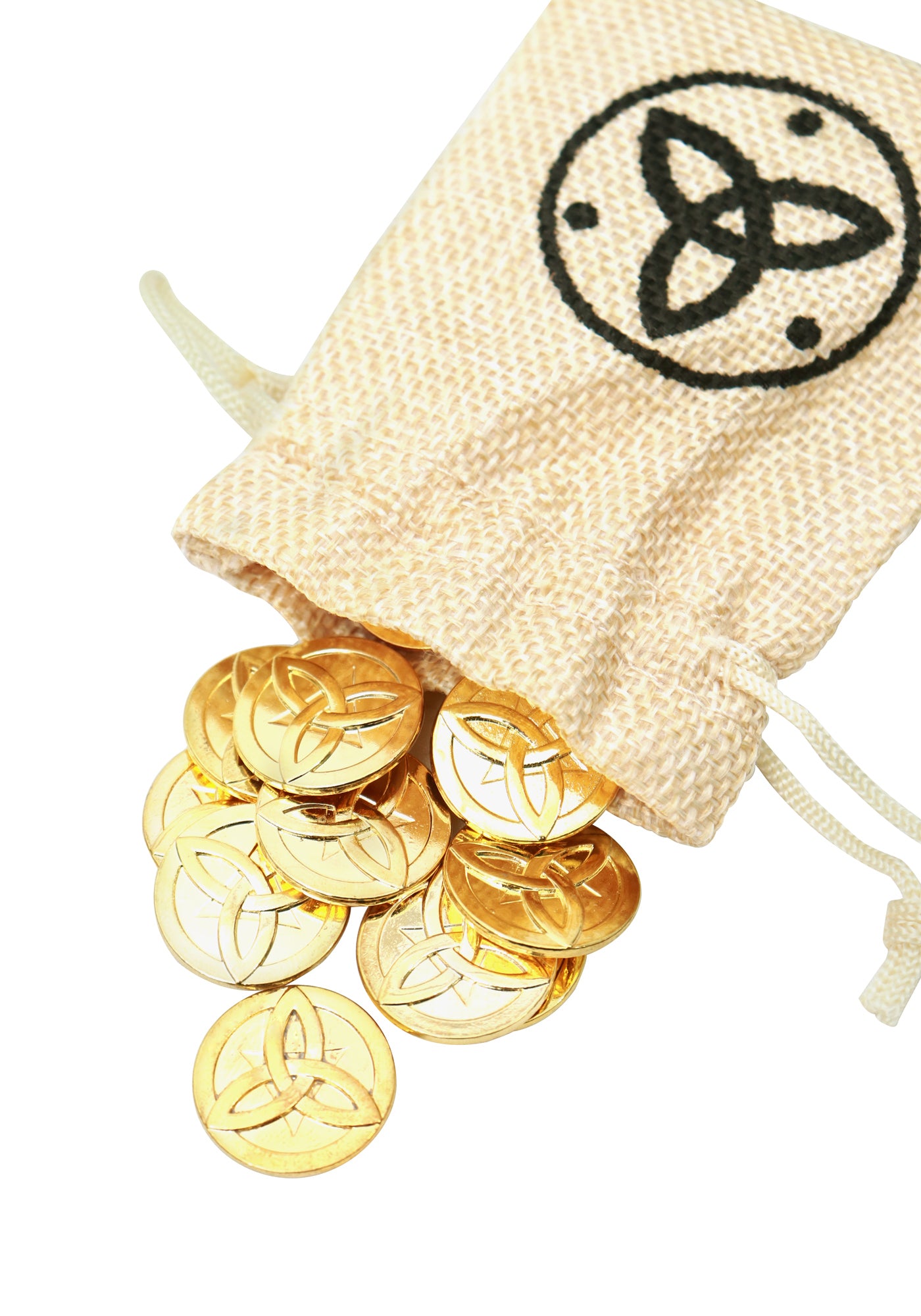 Mora Cosplay Drawstring Coin Pouch with 20 Coins