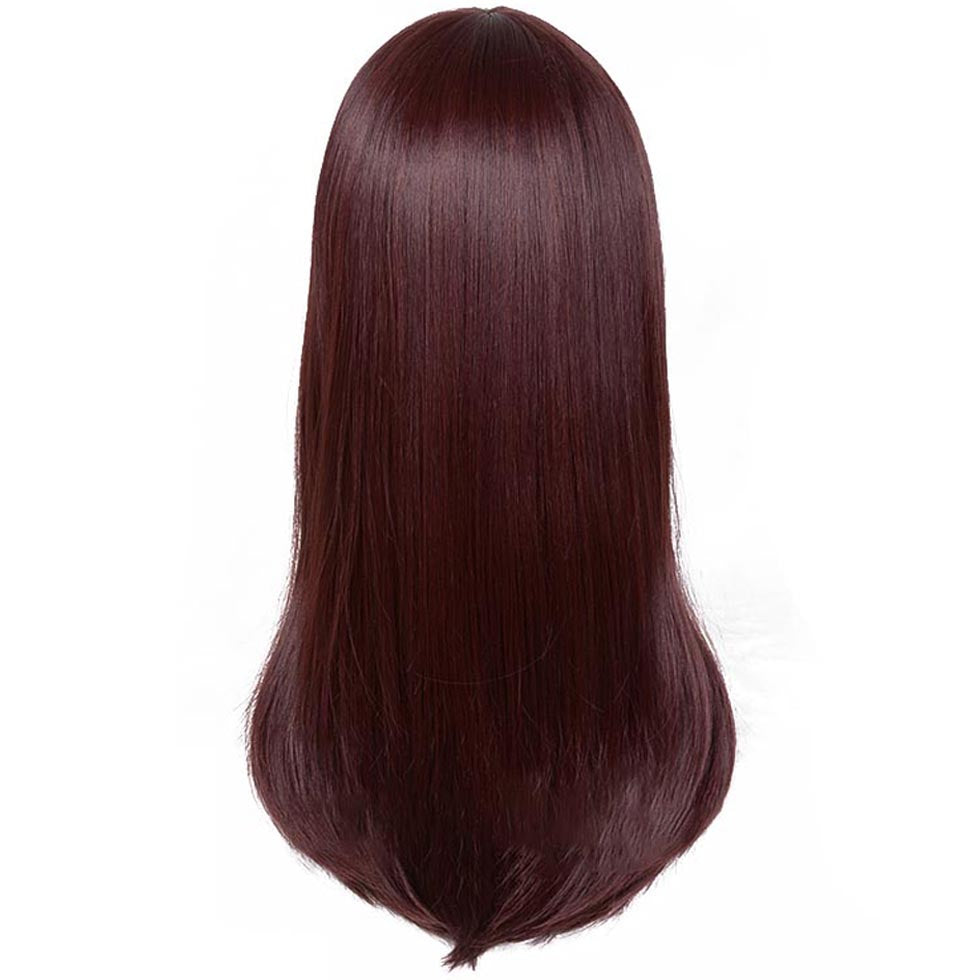 DVA Cosplay Perruque SongHana Cheveux Raides Bruns 65 cm Marron