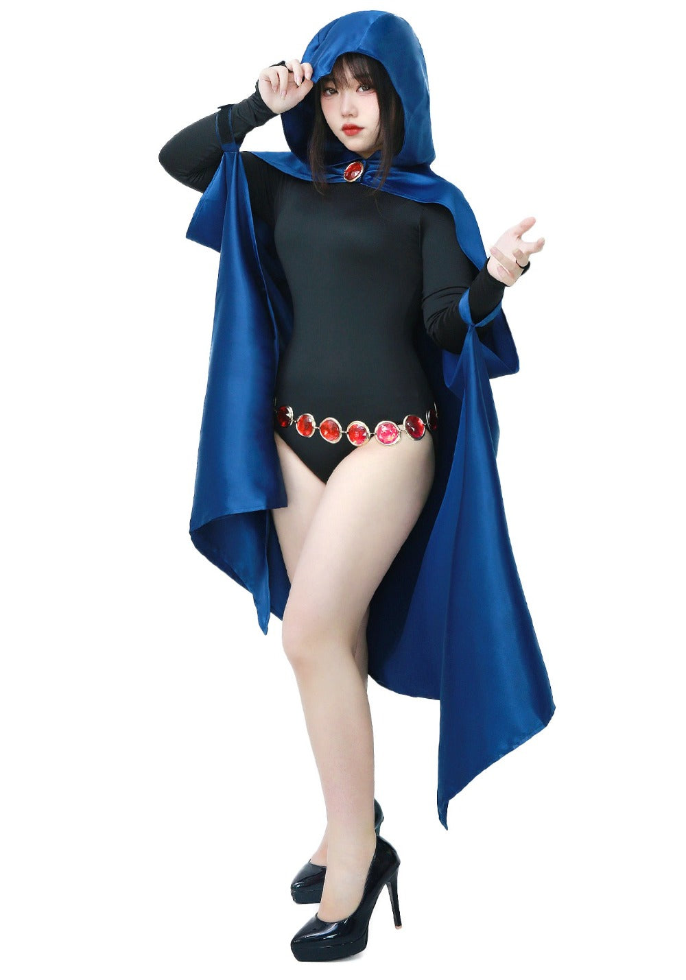 DAZCOS Costume Rachel Cosplay pour femme avec cape violette et ceintures pour Halloween