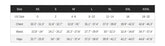 Chun Li Cosplay Costume Size Chart