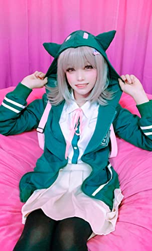 DAZCOS US Size Adult Anime Chiaki Nanami Cosplay Hoodie Coat for Halloween